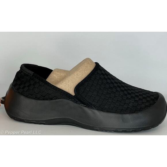 Black Unisex Junior 2-3 Slip on comfort Espadrille casual walking shoe - Picture 7 of 10
